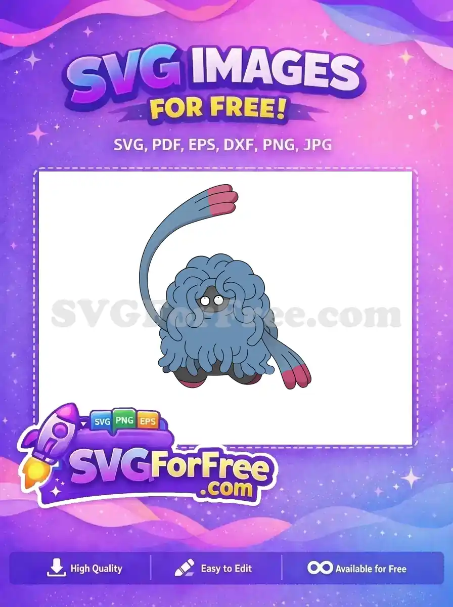 Free Blue Vine Tangrowth Free Pink Tipped Arms Pokemon Cartoon Free SVG