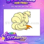 Free Elegant Ninetales Red Eyes Free Fluffy Nine Tails Pokemon Free SVG - Instant Download