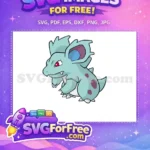Free Light Blue Nidorino Angry Free Pokemon Cartoon Free SVG - Instant Download