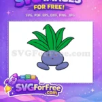 Free Oddish Pokemon Smiling Free Cartoon Violet Bulb Free SVG - Instant Download