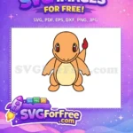 Free Smiling Charmander Free Fire Tail Pokemon Free SVG - Instant Download