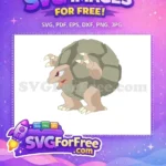 Free Golem Rock Monster Free Aggressive Red Eyes Pokemon Cartoon Free SVG - Instant Download