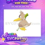 Free Farfetch'd Holding Leek Free Angry Brown Eyebrows Pokemon Cartoon Free SVG - Instant Download
