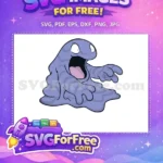 Free Purple Sludge Body Free Wide Eyed Expression Pokemon Cartoon Free SVG - Instant Download
