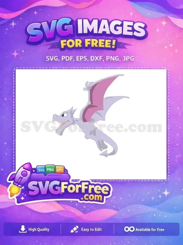 Free Angry Aerodactyl Pokemon Free Flying Cartoon Character Free SVG
