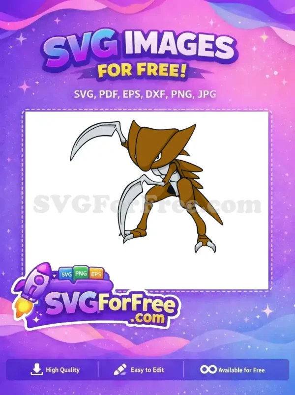 Free Scyther Pokemon Sharp Blades Free Cartoon Style Pokemon Free SVG