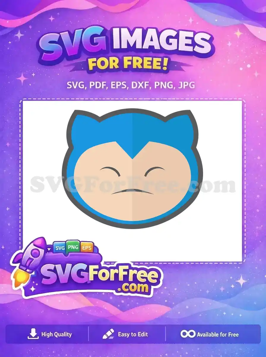 Free Blue Hair Free Sleepy Snorlax Pokemon Free SVG