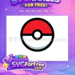 Free Red Pokemon Ball Free Clean Design Pokemon Free SVG - Instant Download