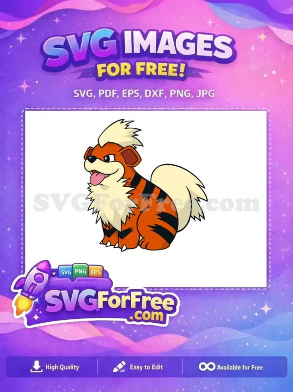 Free Orange Fur Free Tongue Out Pokemon Free SVG 1