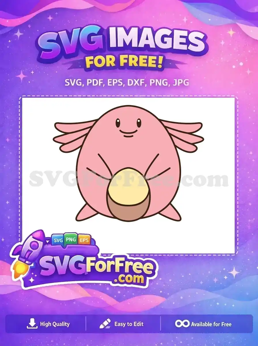 Free Pink Pokemon Free Chansey Egg Pokemon Free SVG