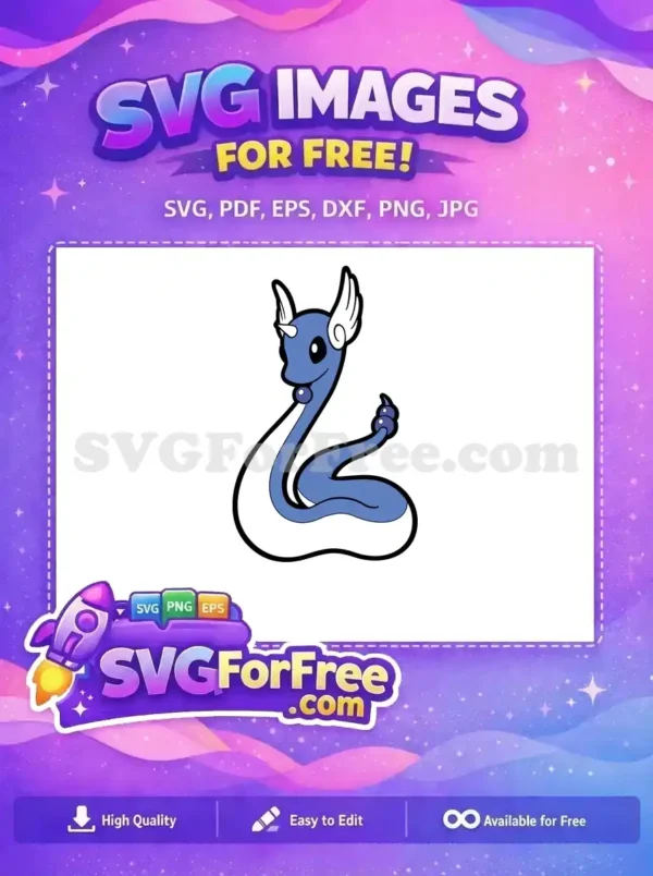 Free Blue Dragonair Pokemon Free Cartoon Snake Pokemon Free SVG