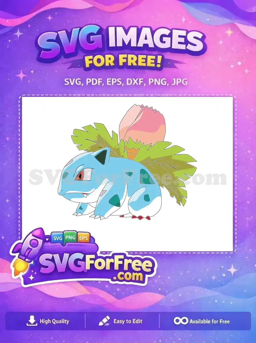 Free Angry Ivysaur Free Bulb Detail Pokemon Free SVG