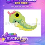 Free Green Caterpillar Pokemon Free Antenna Detail Pokemon Free SVG - Instant Download