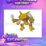 Free Spoon Wielding Free Psychic Pokemon Cartoon Free SVG - Instant Download