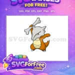 Free Bone Club Free Angry Cubone Pokemon Free SVG 1 - Instant Download