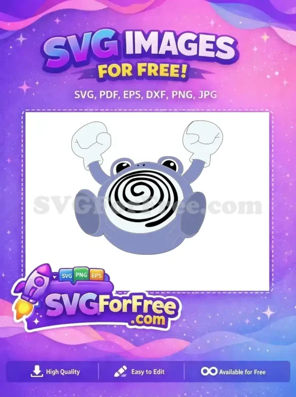 Free Poliwag Boxing Free Gloves Pokemon Cartoon Free SVG