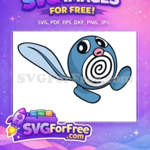 Free Blue Poliwag Free Smiling Face Pokemon Free SVG