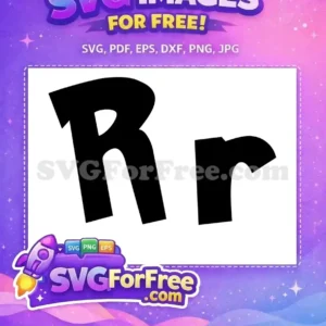 Free Black Letter R Free Alphabet Initial Free SVG