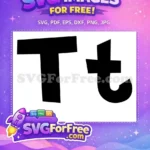 Free Letter T Free Alphabet Initial Text Free SVG - Instant Download