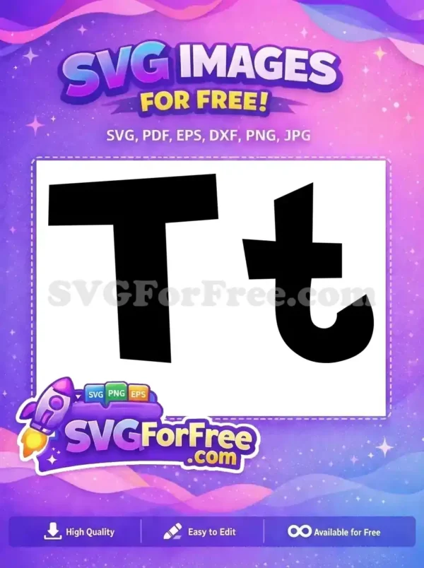 Free Letter T Free Alphabet Initial Text Free SVG