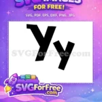 Free Letter Y Initial Free Black Monogram Pokemon Free SVG - Instant Download