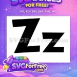 Free Letter Z Black Free Initial Alphabet Pokemon Free SVG - Instant Download