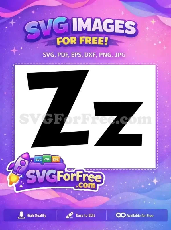 Free Letter Z Black Free Initial Alphabet Pokemon Free SVG