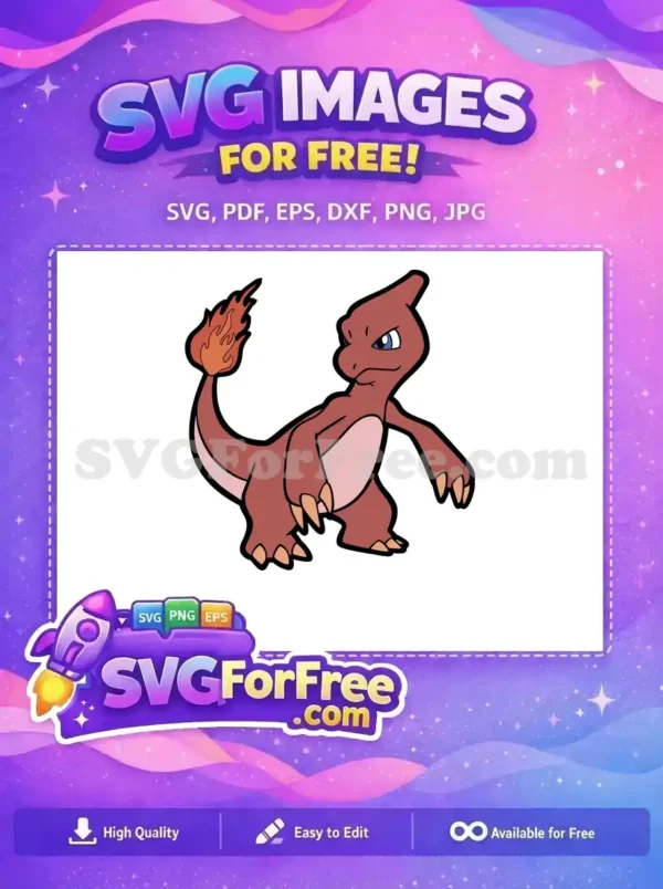 Free Charmeleon Pokemon Angry Eyes Free Fire Tail Cartoon Free SVG