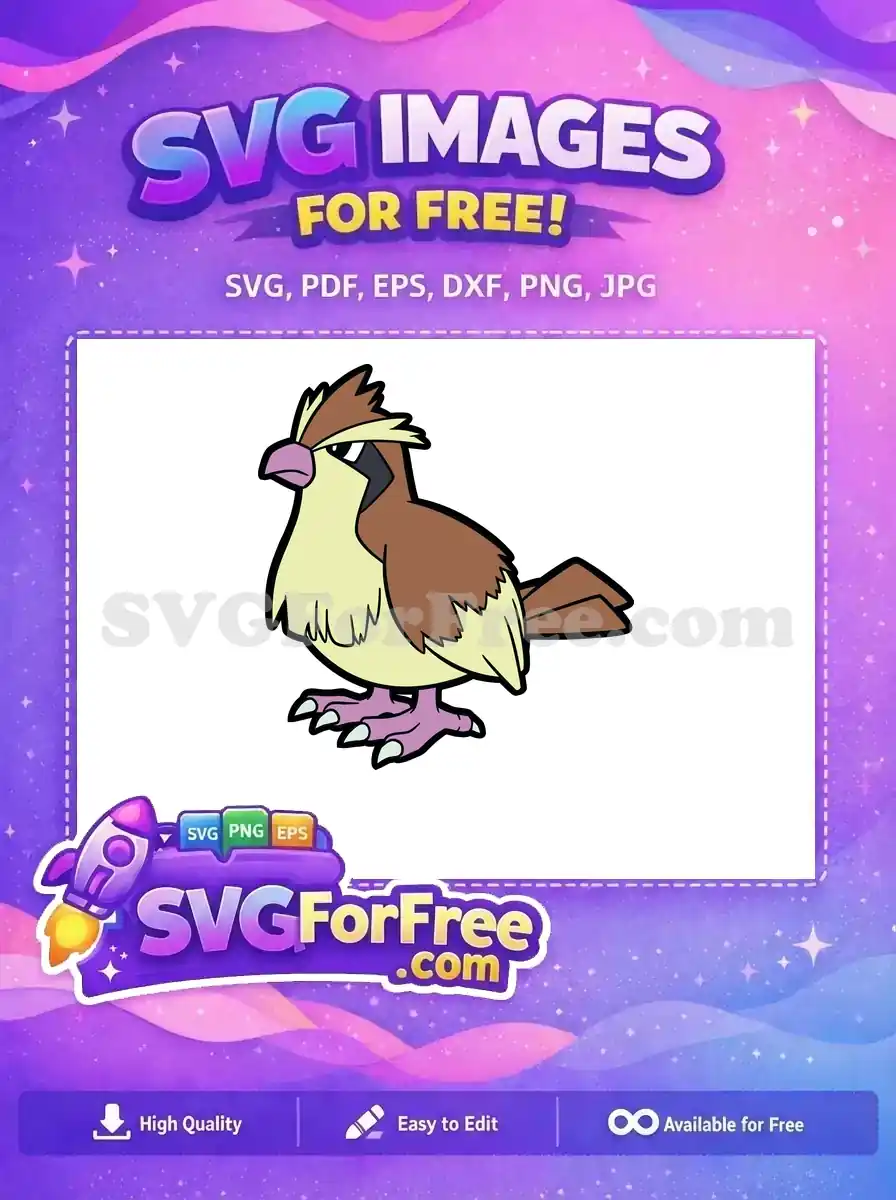 Free Angry Eyebrow Pidgeotto Free Brown Feather Pokemon Free SVG