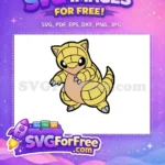 Free Yellow Sandshrew Free Pokemon Cartoon Anime Free SVG - Instant Download