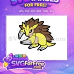 Free Yellow Sandshrew Free Sharp Claws Pokemon Free SVG - Instant Download