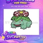 Free Venusaur Grumpy Face Free Bulb Pokemon Cartoon Free SVG - Instant Download