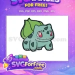 Free Happy Bulbasaur Free Cartoon Style Pokemon Free SVG - Instant Download