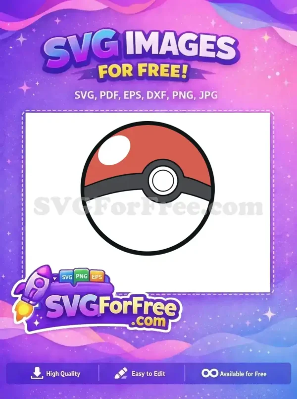 Free Red White Ball Free Pokemon Cartoon Free SVG 1