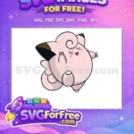 Free Pink Clefairy Smiling Free Happy Pokemon Free SVG - Instant Download