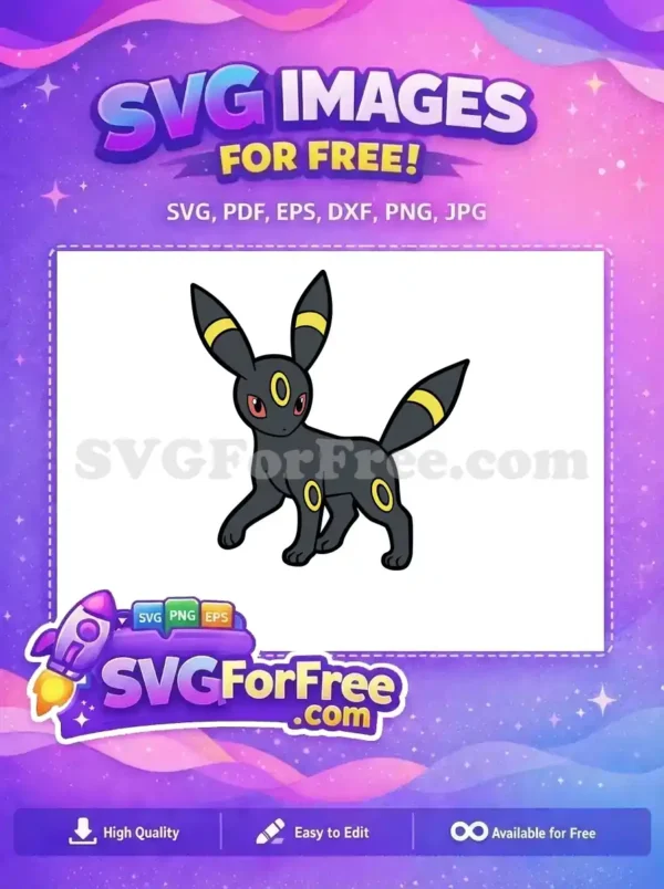 Free Black Umbreon Rings Free Yellow Details Pokemon Free SVG