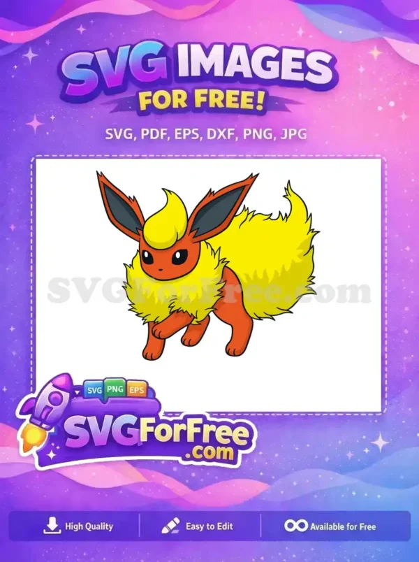 Free Orange Flareon Free Pokemon Cartoon Happy Free SVG Free Orange Flareon Free Pokemon Cartoon Happy Free SVG