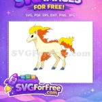 Free Ponyta Flames Free Orange Mane Pokemon Free SVG - Instant Download