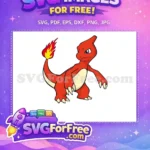 Free Angry Charmeleon Stance Free Fiery Tail Pokemon Free SVG - Instant Download