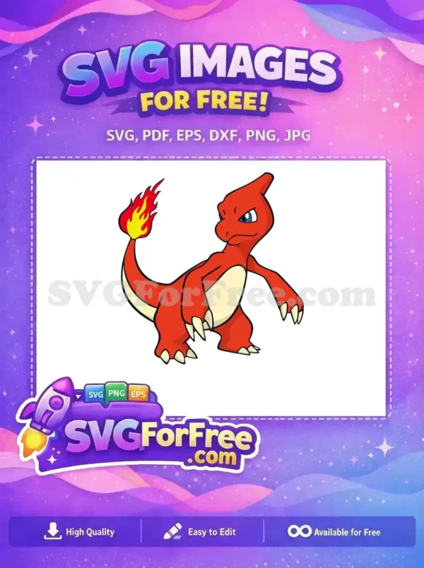 Free Angry Charmeleon Stance Free Fiery Tail Pokemon Free SVG