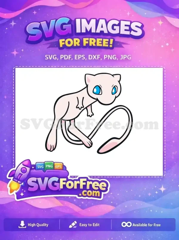 Free Cute Mew Free Pokemon Cartoon Confident Free SVG