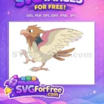 Free Angry Eyes Free Brown Winged Pidgeotto Pokemon Free SVG - Instant Download