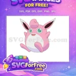 Free Pink Jigglypuff Free Cartoon Eyes Pokemon Free SVG - Instant Download
