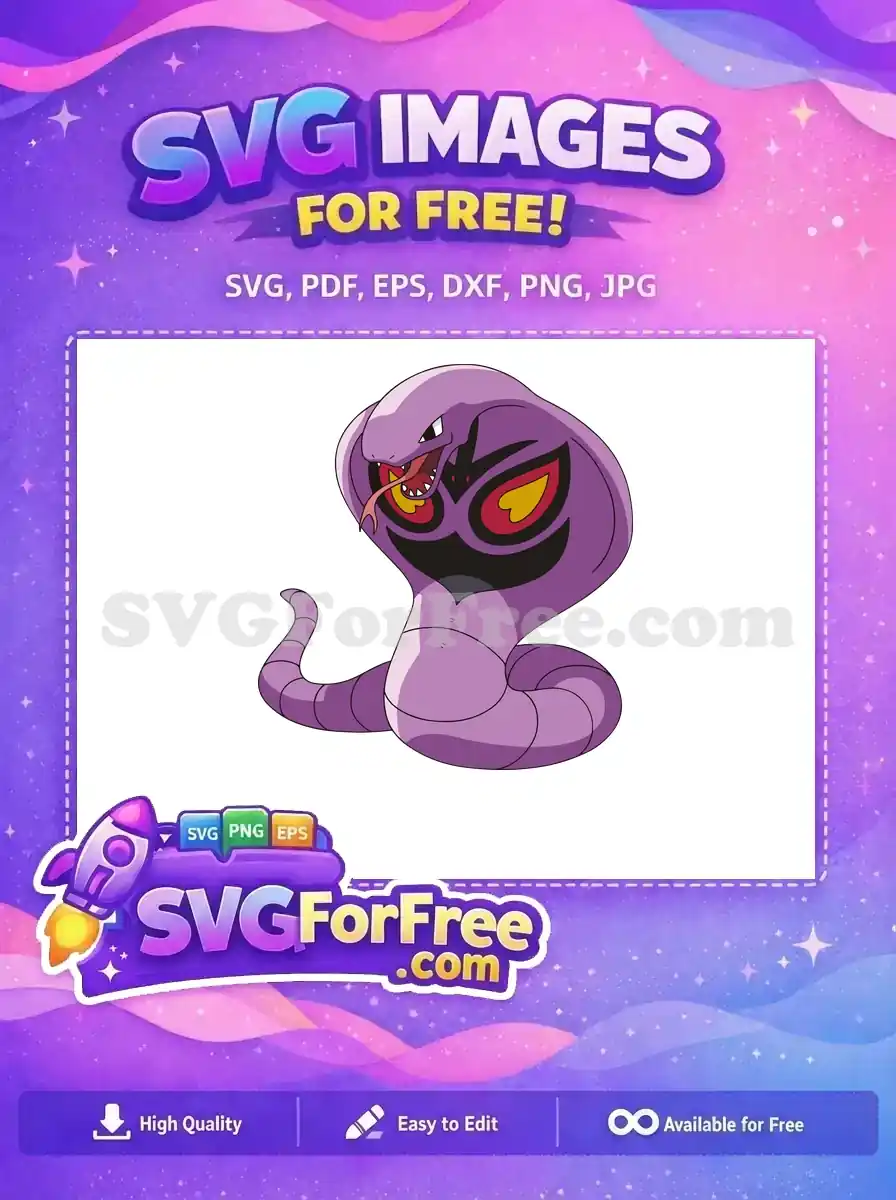 Free Purple Angry Arbok Free Tongue Out Pokemon Free SVG