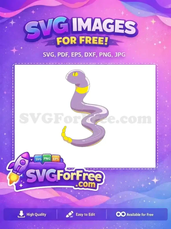 Free Yellow Eyes Free Purple Snake Pokemon Free SVG
