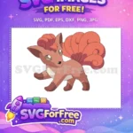Free Brown Vulpix Smiling Free Nine Tails Pokemon Free SVG - Instant Download