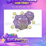 Free Purple Koffing Weezing Free Gas Cloud Pokemon Free SVG - Instant Download