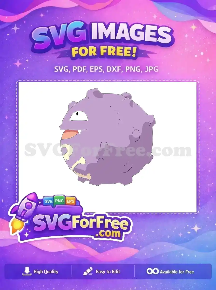 Free Koffing Poison Free Gas Pokemon Cartoon Free SVG