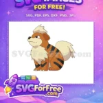 Free Orange Growlithe Free Black Stripes Pokemon Free SVG 2 - Instant Download