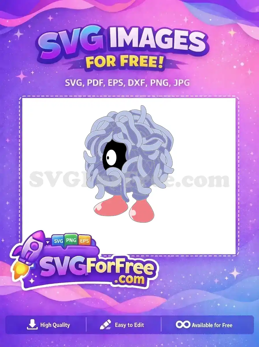 Free Tangela Pokemon Cartoon Vine Hair Free Nintendo Free SVG